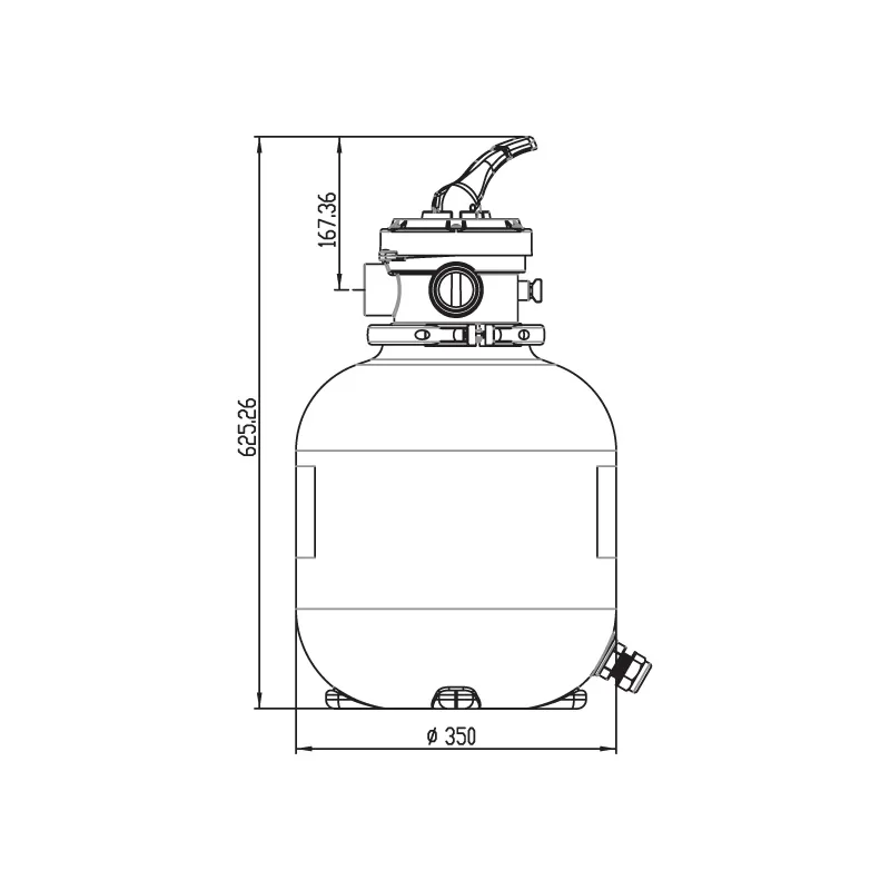 Reliant AT Mini Sand Filter - Dimension